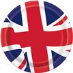 8PK 9in UNION JACK PLATES