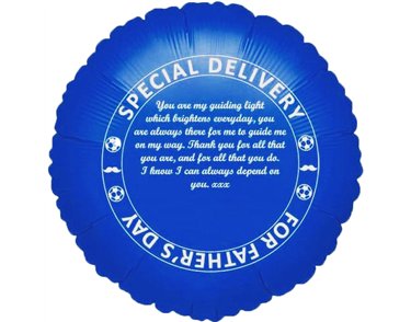 18in PERSONLISABLE BLUE FATHERS DAY FOIL BALLOON 5S