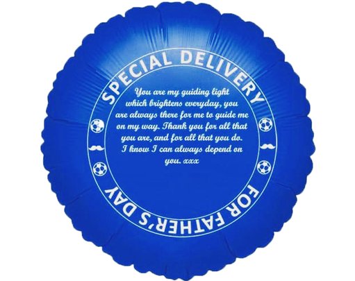 18in PERSONLISABLE BLUE FATHERS DAY FOIL BALLOON 5S