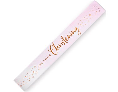 9ft ROSE GOLD ON YOUR CHRISTENING FOIL BANNER