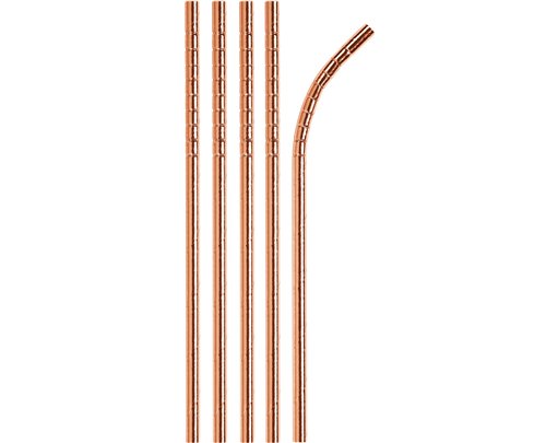 24PK 19.7cm ROSE GOLD PAPER STRAWS