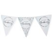 12ft BLUE ON YOUR CHRISTENING PAPER FLAG BUNTING