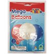 3PK 24in RED/WHITE/BLUE BALLOONS