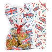 20PK UNION JACK CELLO BAGS WITH TWIST TIES