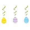 3PK 26in EASTER GINGHAM HANGING SWIRLS