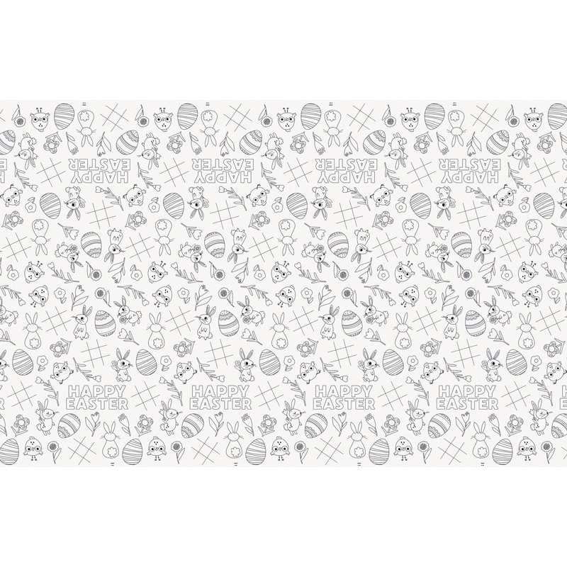 54x84in EASTER GINGHAM PLASTIC TABLECOVER