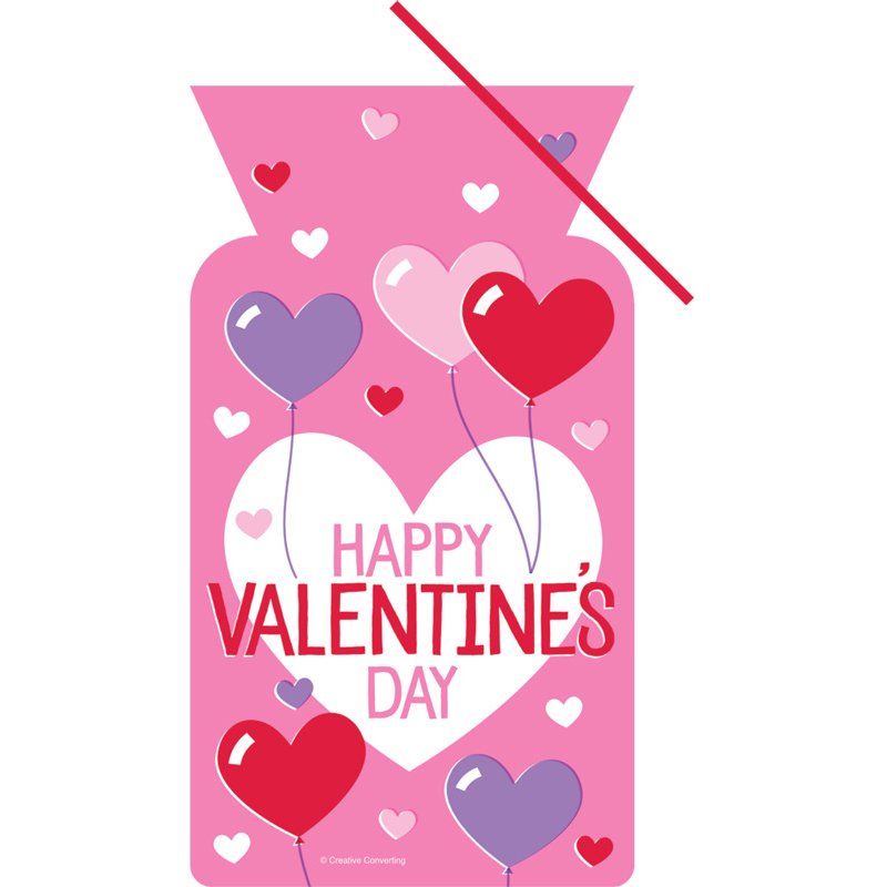 20PK HEARTS CELLO BAGS
