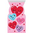 12PK HEART FACES ZIPPER CELLO BAGS