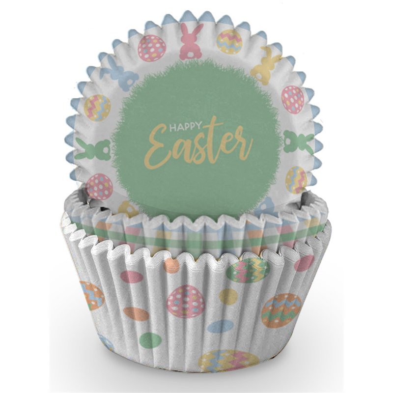 75PC HAPPY EASTER CUPCAKE CASES