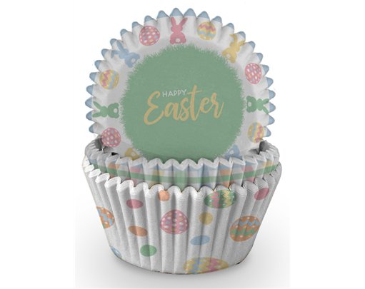 75PC HAPPY EASTER CUPCAKE CASES