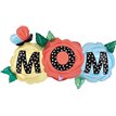 47in MOM BUTTERFLY FLOWERS FOIL BALLOON