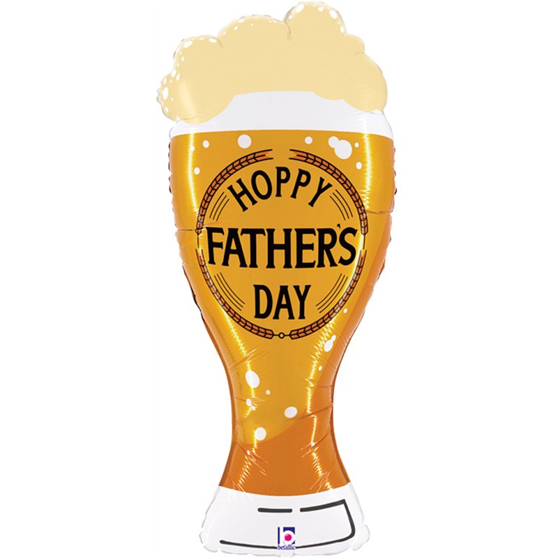 39in HOPPY FATHER'S DAY BEER FOIL BALLOON
