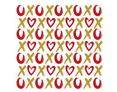 16PK 33cm XOXO NAPKINS