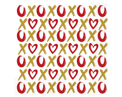 16PK 33cm XOXO NAPKINS