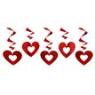 5PC 60cm RED HEART SWIRLS