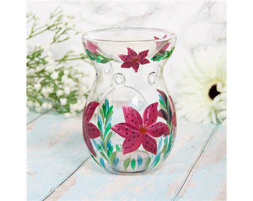 HAND PAINTED LILY WAX/OIL WARMER