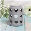 GREY WAX/OIL WARMER WITH HEARTS