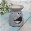 GREY WAX/OIL WARMER WITH HEARTS