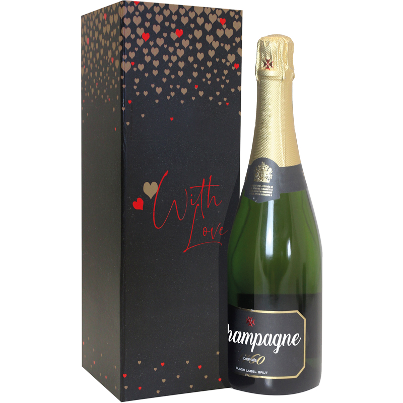 RED / GOLD FLAT PACK BOTTLE BOX