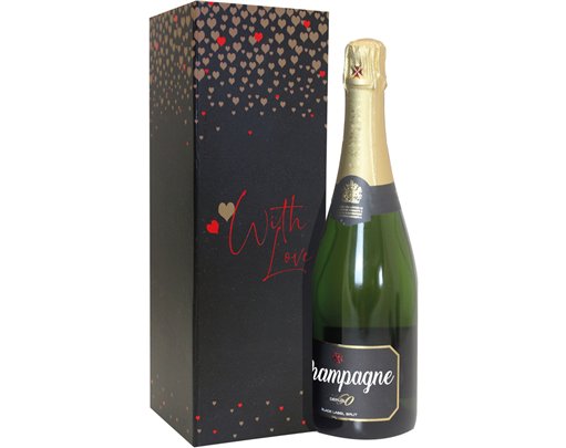 RED / GOLD FLAT PACK BOTTLE BOX