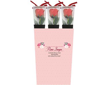 40CM SOAP ROSES IN CDU 9S