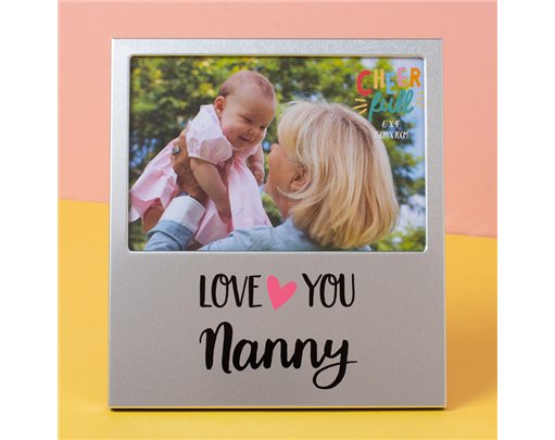 6x4in NANNY CHEERFULL ALUMINIUM PHOTO FRAME
