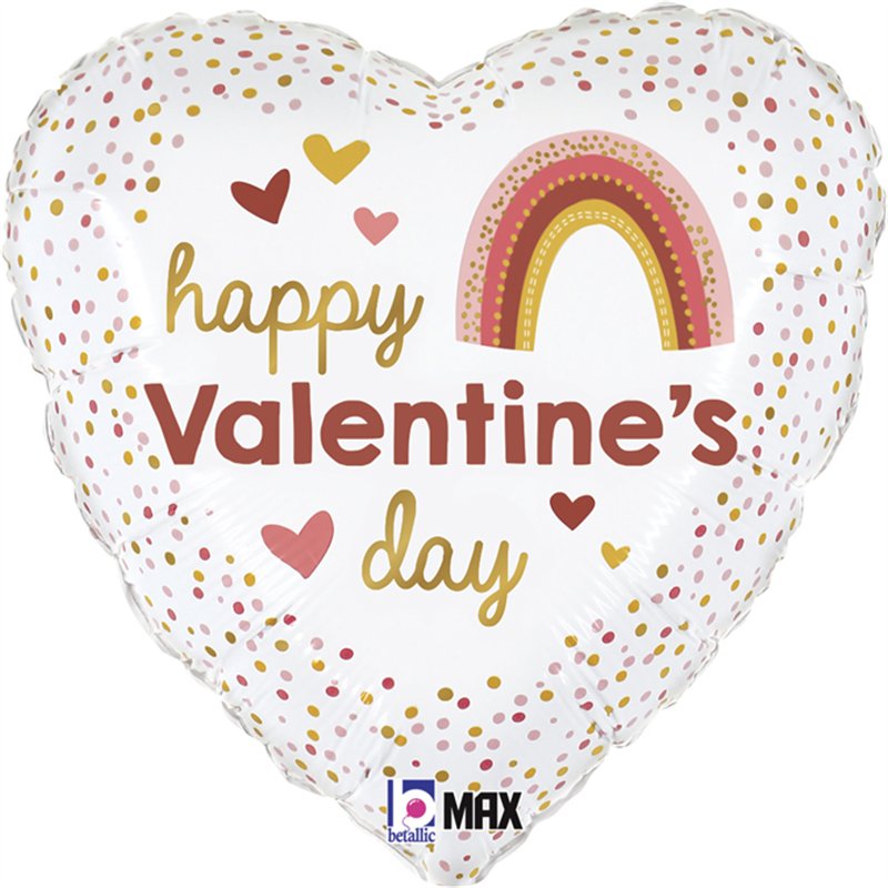 18in RAINBOW VALENTINE FOIL BALLOON