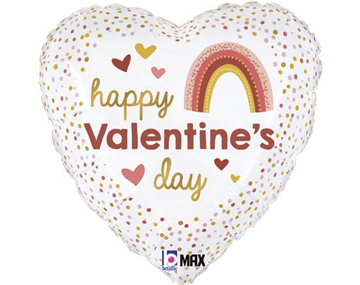 18in RAINBOW VALENTINE FOIL BALLOON