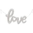 47in AIR-FILLED SHAPE LOVE SCRIPT SILVER BALLOON