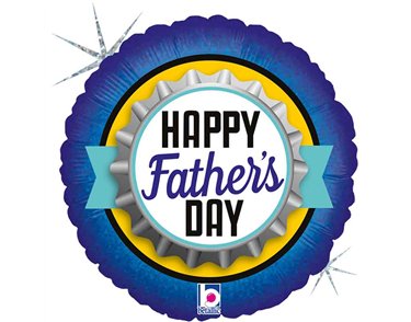 18in FATHERS DAY BOTTLE CAP FOIL BALLOON