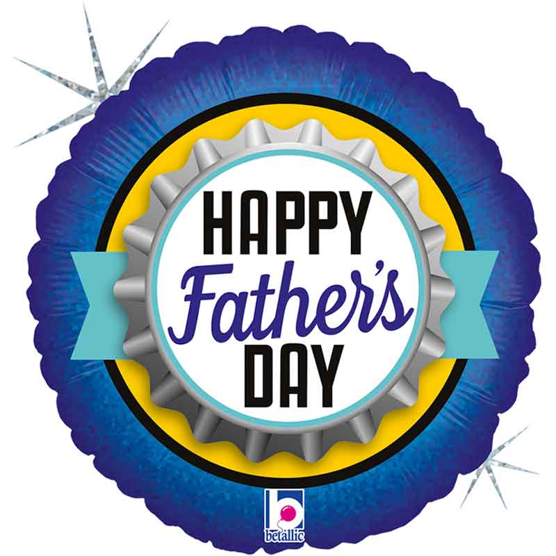 18in FATHERS DAY BOTTLE CAP FOIL BALLOON