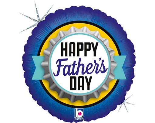 18in FATHERS DAY BOTTLE CAP FOIL BALLOON