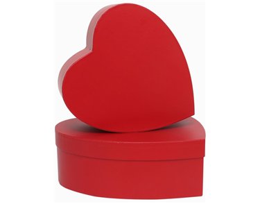2SET RED HEART HAT BOX SET