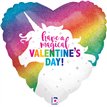 18in GLITTER UNICORN VALENTINE FOIL BALLOON