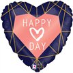 18in GEO NAVY HEART FOIL BALLOON