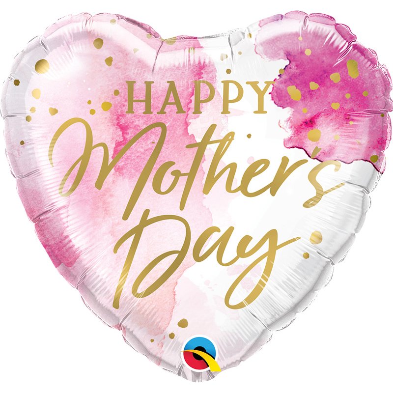 18in MOTHER'S DAY PINK WATERCOLOR FOIL BALLOON