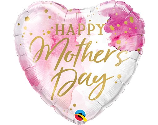 18in MOTHER'S DAY PINK WATERCOLOR FOIL BALLOON