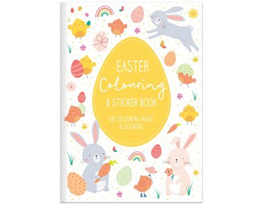 A4 EASTER COLOURING & STICKER BOOK 12S