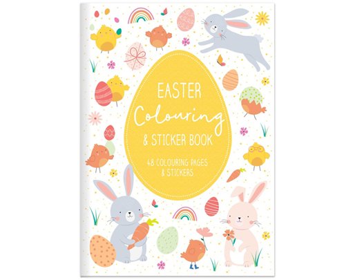 A4 EASTER COLOURING & STICKER BOOK 12S