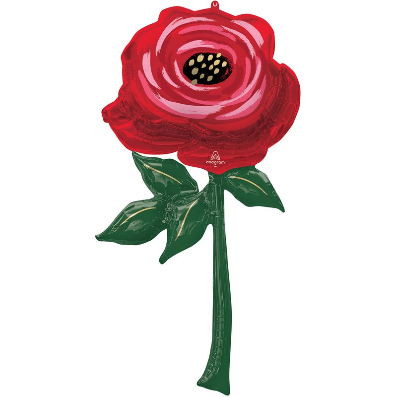 PAINTED ROSE FOIL MULTI BALLOON