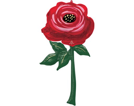 PAINTED ROSE FOIL MULTI BALLOON