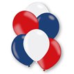 24PK RED/WHITE/BLUE LATEX BALLOONS