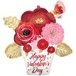 PAINTED FLOWERS VALENTINES SUPERSHAPE