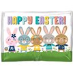 18in HAPPY EASTER BUNNIES FOIL BALLOON