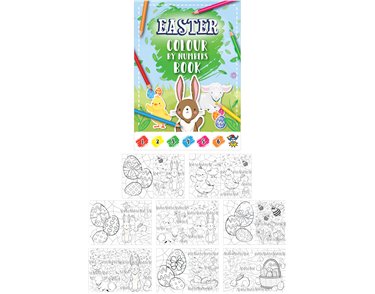 EASTER COLOUR BY NUMBERS FUN BOOK 48S