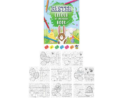 EASTER COLOUR BY NUMBERS FUN BOOK 48S