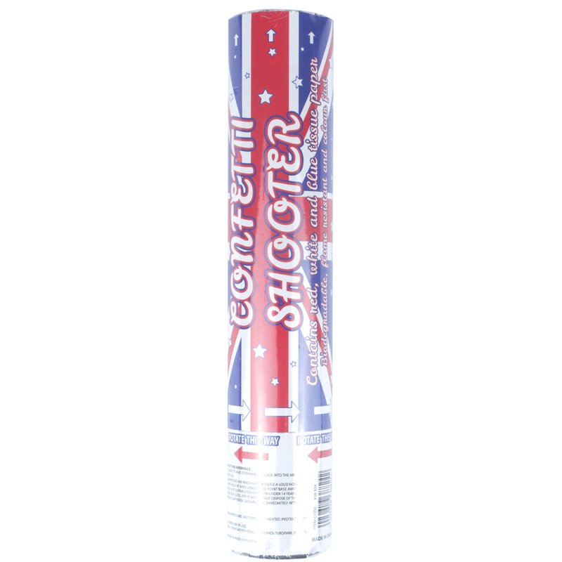 20cm UNION JACK CONFETTI SHOOTER 24S
