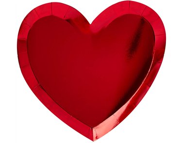 8PK RED HEART PLATES