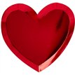 8PK RED HEART PLATES