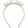 GOLD 'BEST MUM EVER' GLITTER HEADBAND